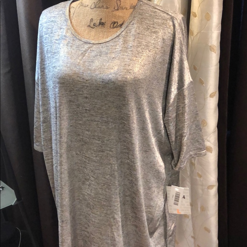 LuLaRoe Elegant Irma Gold and Silver Large